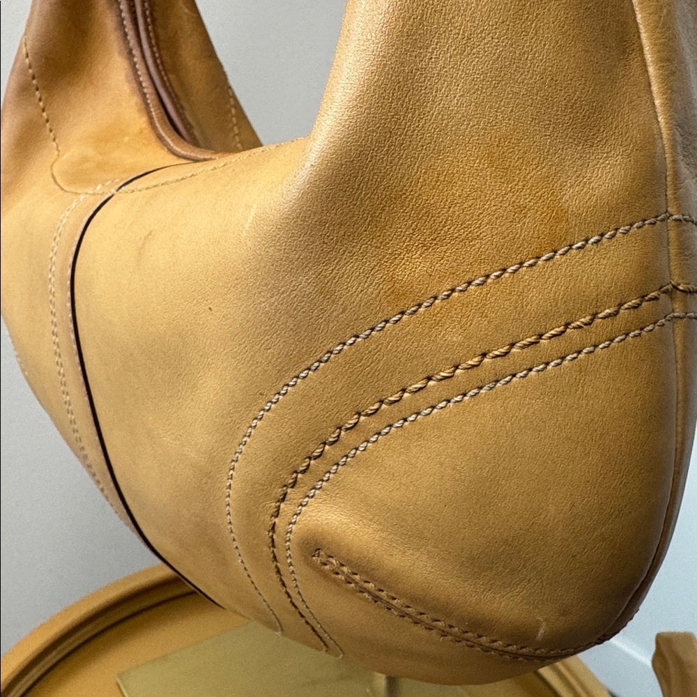 Coach SoHo Burnished Glove-Tanned Hobo Bag Style F12299 Camel Tan 2008 - Picture 8 of 15
